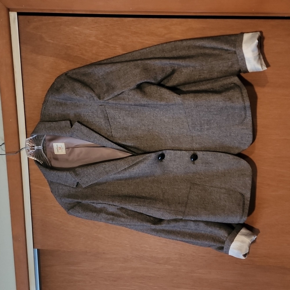 Women's light brown blazer, size 12.
